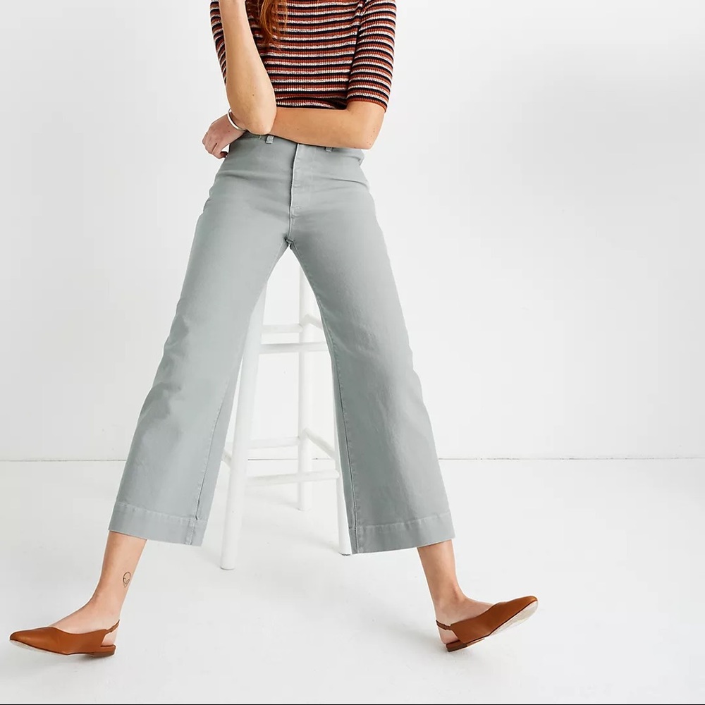 Madewell Emmett Wide Leg Crop High Rise Pants 25